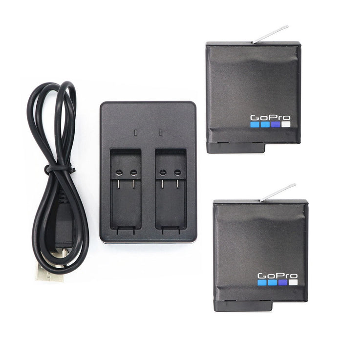 2-Pack Original GoPro HERO5 Battery and Charger – Silver