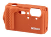 Nikon Silicon Camera Case CF-CP3 for COOLPIX W300 Black Orange