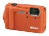 Nikon Silicon Camera Case CF-CP3 for COOLPIX W300 Black Orange