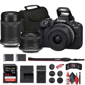 Canon EOS R50 Camera with Dual Lenses and 64GB Card