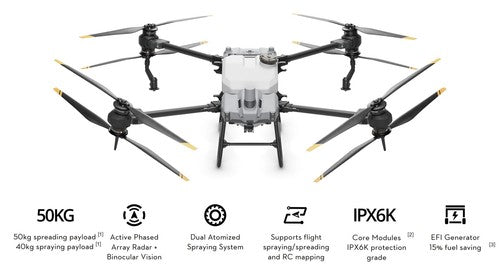 DJI AGRAS T40 (FCC) Drone with Charger & 3 Batteries