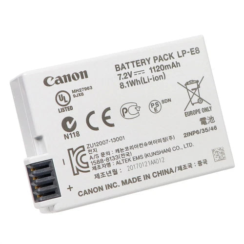 Original Canon LP‑E8 Battery Pack – 1‑5 Units for EOS
