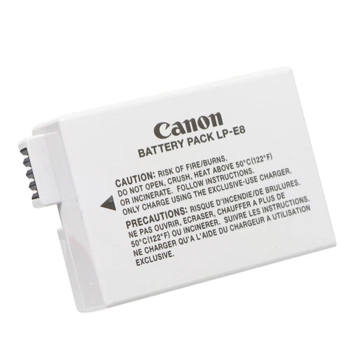 2-Pack Original Canon LP-E8 Battery for Rebel T2i/T3i/T4i/T5i