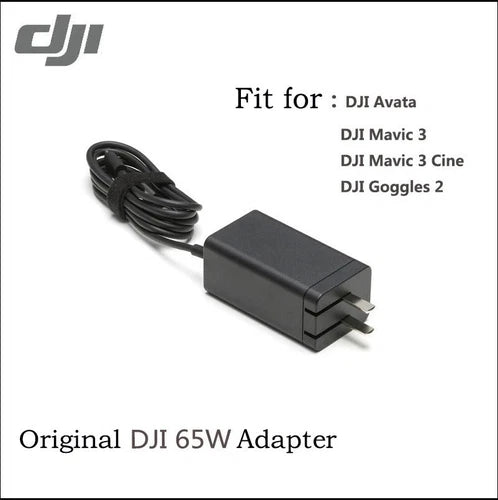 DJI 65W Charger & Cable for Mavic 3, Air, Avata