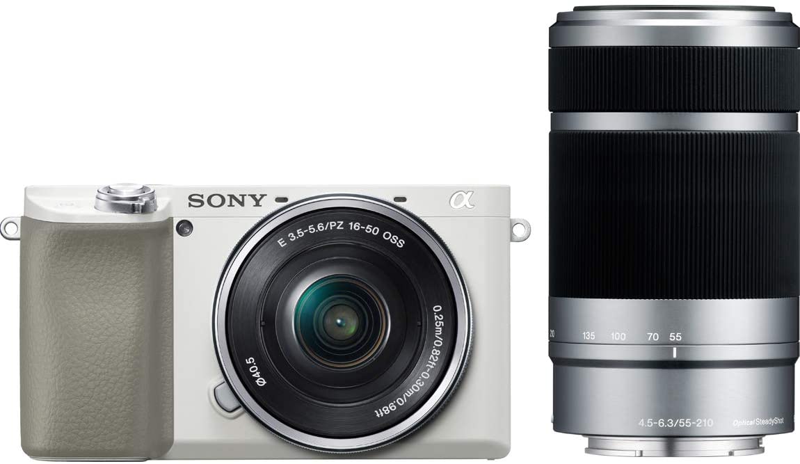 Sony a6100 Mirrorless Camera with 16-50mm and 55-210mm Lenses - White + More — view 2