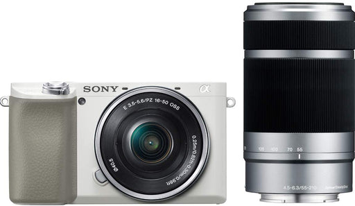 Sony a6100 Mirrorless Camera with 16-50mm and 55-210mm Lenses - White + More — view 2
