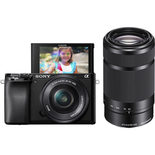Sony Alpha a6100 Camera 16-50mm + 55-210mm 32GB Multi Lens Bundle