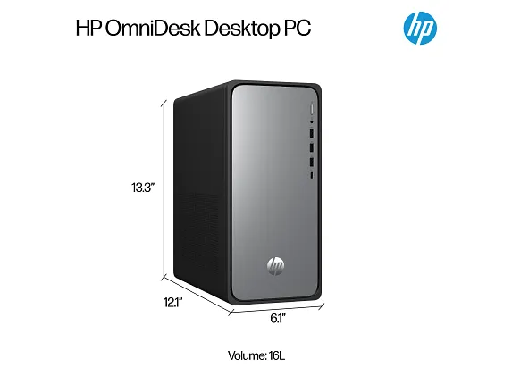 HP OmniDesk M02-0055t Desktop PC Intel Core i5 16GB RAM 512GB SSD Meteor Silver