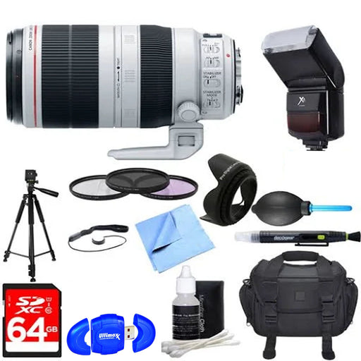Canon EF 100-400mm f/4.5-5.6L IS II USM Lens w/ 64GB & Additional Accessories