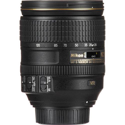 Nikon AF-S NIKKOR 24-120mm f/4G ED VR Lens with 3-Piece Filter Set Tripod Accessory Kit