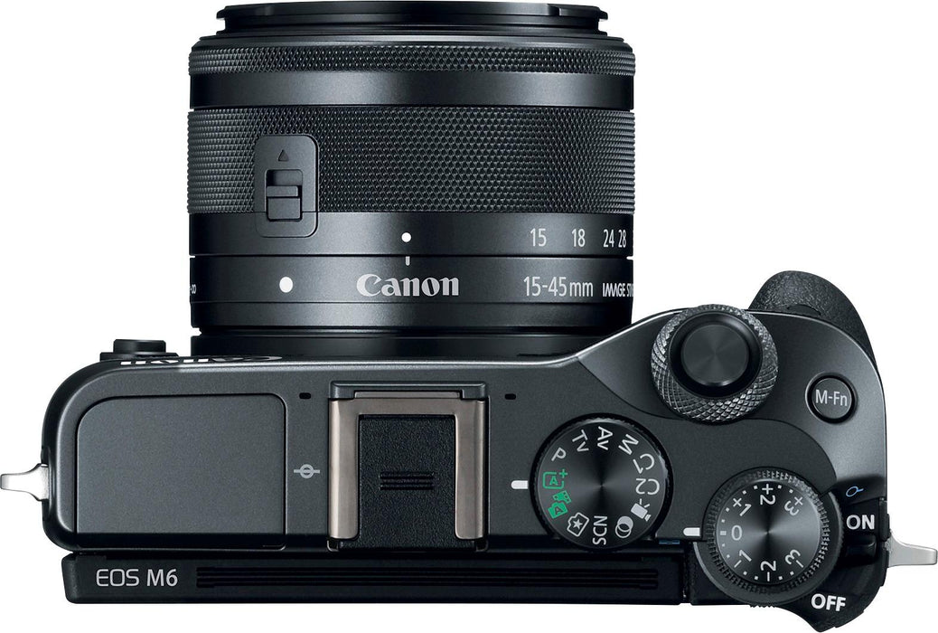 Canon EOS M6 Mirrorless Digital Camera with 15-45mm Lens