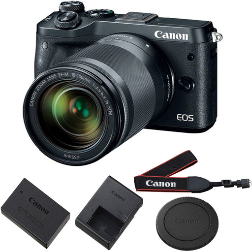 Canon EOS M6 Mirrorless Digital Camera with 18-150mm Lens (Black)