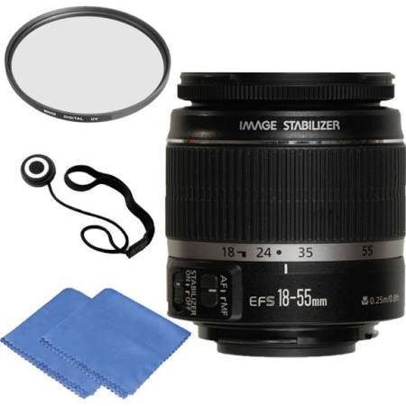 Canon EF-S 18-55mm STM Lens w/ 58mm UV Filter, Cap keeper & Microfiber Cloth