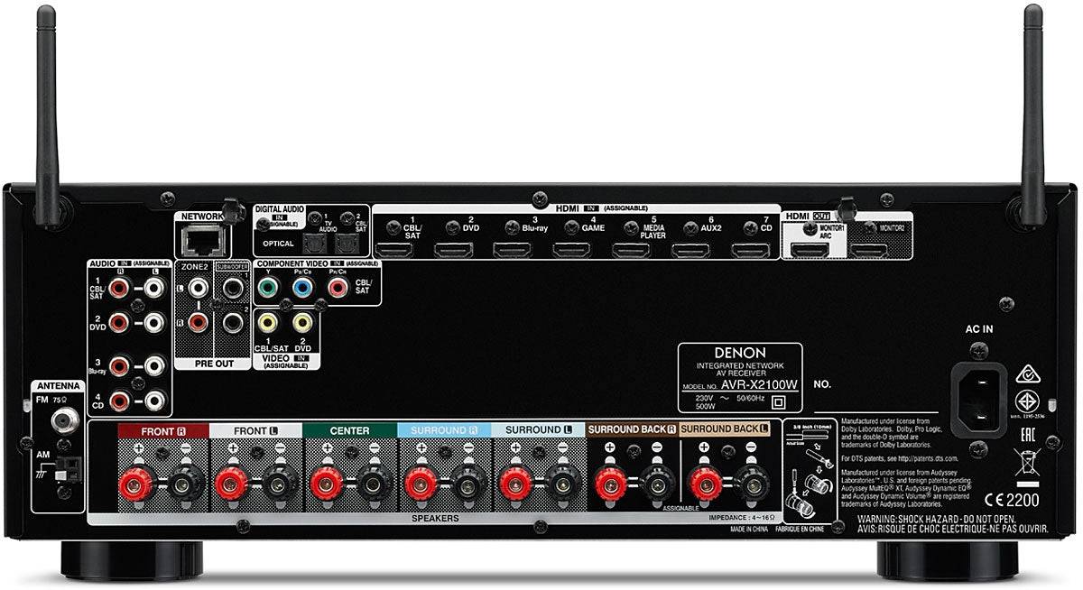Denon IN-Command Series AVR-X2100W 7.2-Channel Network AV Receiver