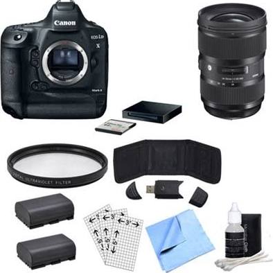 Canon EOS-1D X Mark II DSLR Camera with Sigma 24-35mm Starter Lens Bundle