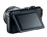 Canon EOS M100 Mirrorless Digital Camera with 15-45mm Lens (Black) | Flexible Tripod | UV Protection Filter | Professional Case | Card Reader