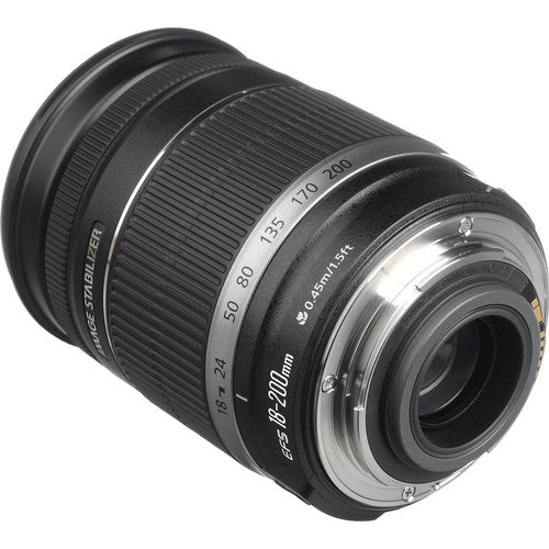 Canon EF-S 18-200mm f/3.5-5.6 Is Lens+ Soft Lens Hood+ Filter Kit+ Accessory Kit