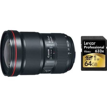 Canon EF 16-35mm f/2.8L III USM Ultra Wide Angle Zoom Lens & 64GB