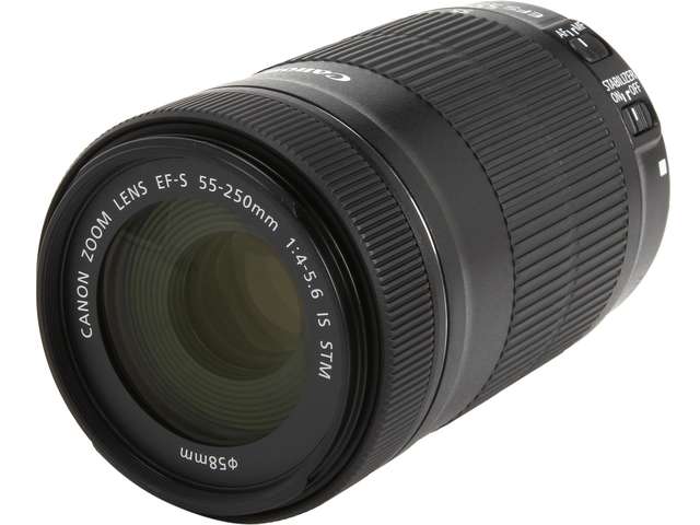 Canon EF-S 55-250mm f/4-5.6 Is STM Lens Bundle with Telephoto Lens, Wide Angle Lens, 58mm Filters and Accessories - USA warranty