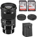 Sigma 50mm f/1.4 DG HSM Art Lens for Sony E with 128GB Memory Card Kit