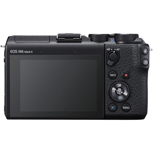 Canon EOS M6 Mark II Mirrorless Digital Camera (Body) w/ Canon Adapter for EF/EF-S Lenses | Flash | Case &amp; Cleaning Kit Essential Bundle