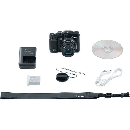 Canon PowerShot G1 X 14.3 MP CMOS Digital Camera W/ 16GB MC | Flexible Mini Tripod &amp; MC Reader Bundle