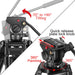 NJA 72&quot; Video Tripod, Professional Heavy Duty Aluminum &amp; Tripod Dolly Bundle