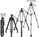 NJA 72&quot; Video Tripod, Professional Heavy Duty Aluminum &amp; Tripod Dolly Bundle