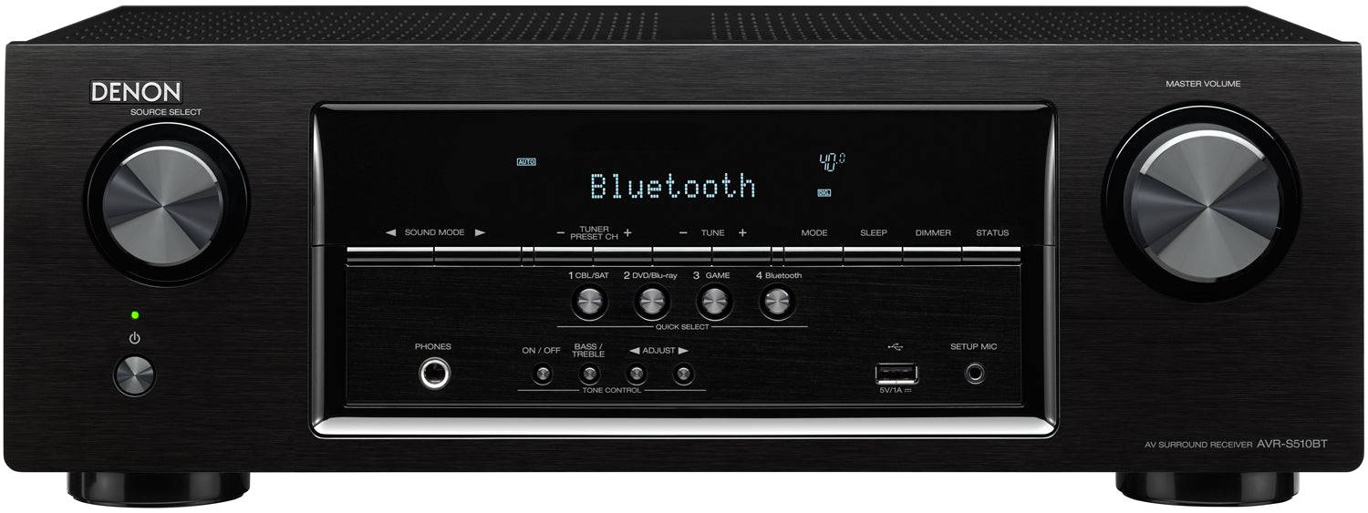 Denon AVR-S510BT 5.2 Channel Full 4K Ultra HD A/V Receiver
