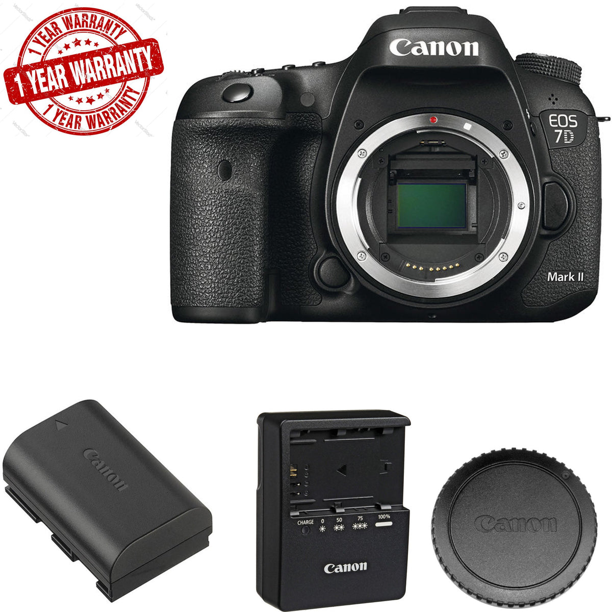 EasyCover Housse De Protection Pour Boîtier Canon 7D Mark II - Avec Protège-Écran Inclus