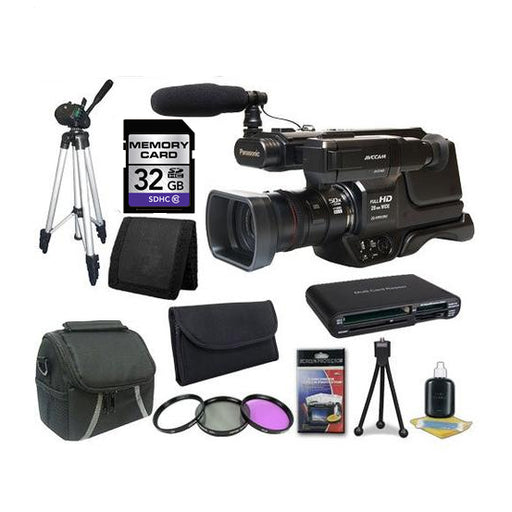 Panasonic AG-AC8PJ/HC-MDH3 AVCCAM HD Shoulder-Mount Camcorder Essential Bundle