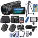 Sony FDR-AX43A UHD 4K Handycam Camcorder with Spare Battery &amp; Dual Charger Pro Bundle - NJ Accessory/Buy Direct & Save