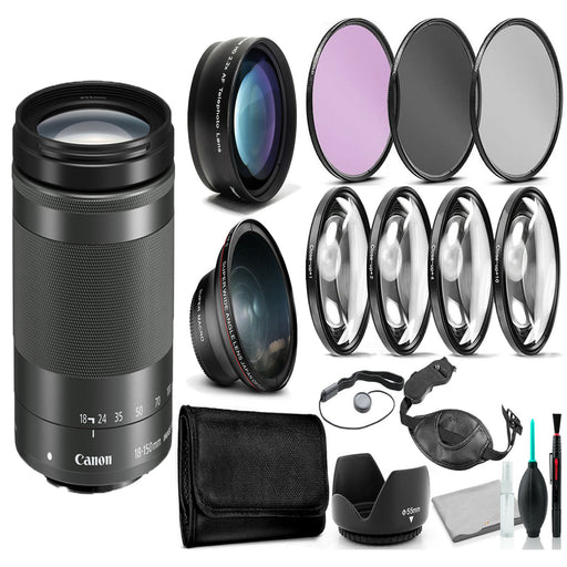 Canon EF-M 18-150mm f/3.5-6.3 IS STM Lens - with CLEANING & FILTER KIT