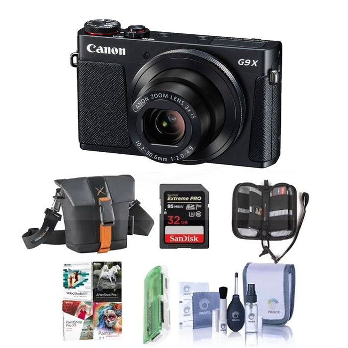 Canon PowerShot G9 X Digital Camera Software Kit With 32GB Memory Card