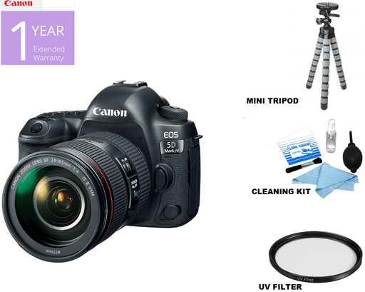 Canon EOS 5D Mark IV Digital SLR Camera W/ EF 24-105mm f/4L IS II USM Lens USA
