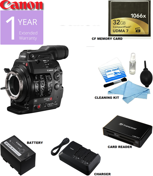Canon Cinema EOS C300 Mark II Camcorder Body with Dual Pixel CMOS AF (EF Lens Mount) USA