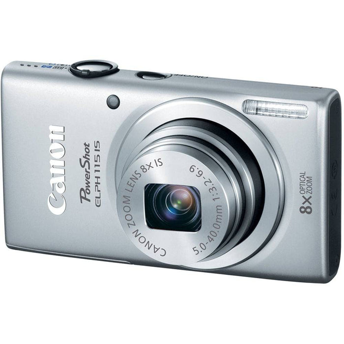 Canon PowerShot ELPH115 16MP Digital Camera - Silver Cleaning Kit