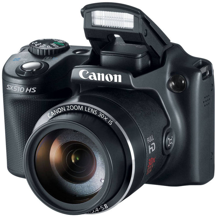 Canon PowerShot SX510 HS 12.1 MP CMOS Digital Camera - Black