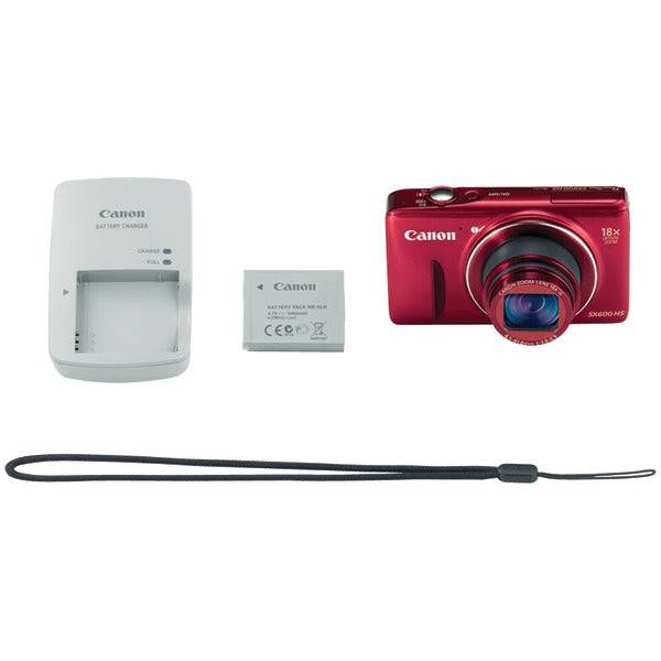 Canon PowerShot SX600 HS Digital Camera (Red)