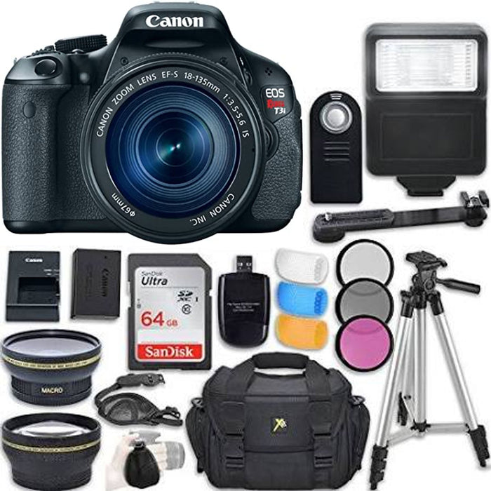 Canon EOS Rebel T3i DSLR Camera with EF-S 18-135mm f/3.5-5.6 IS Lens Starter Bundle