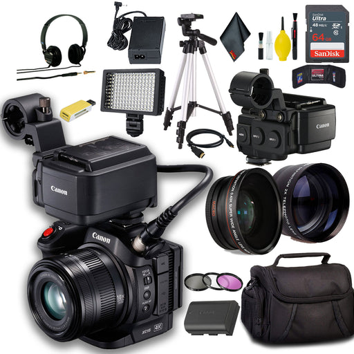 Canon XC15 4K Professional Camcorder with Sandisk 64GB & Headphone Package