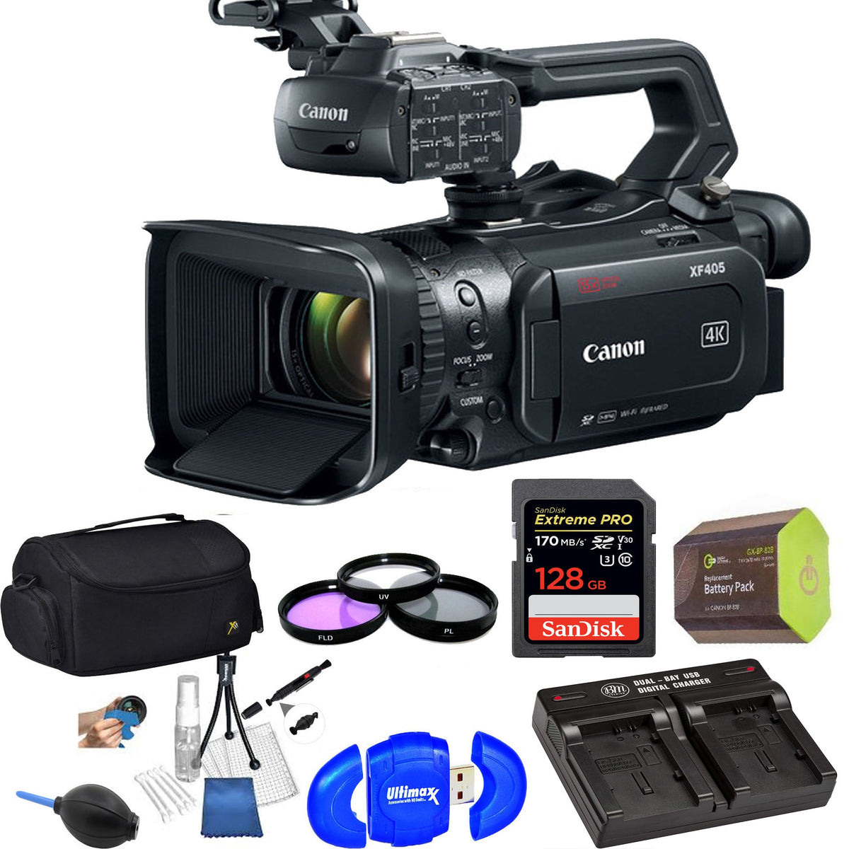 Canon XF405 UHD 4K60 Camcorder with Dual-Pixel Autofocus with