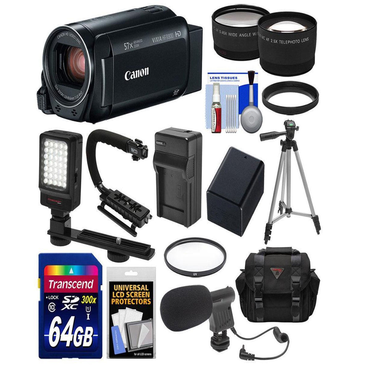 Canon VIXIA HF R800 57x Camcorder W/ 64GB kit BuyDirect Save