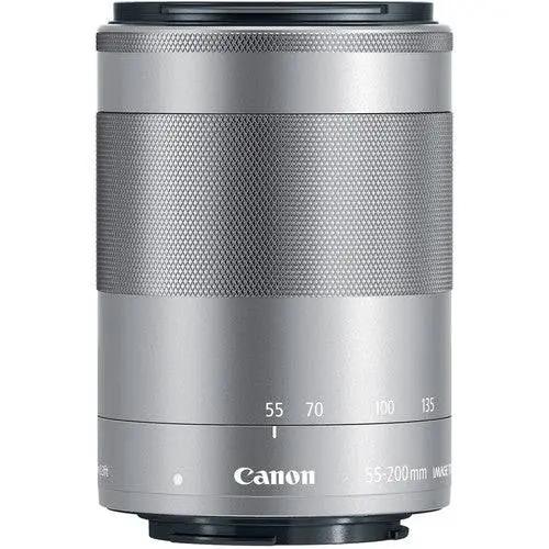 Canon EF-M 55-200mm f/4.5-6.3 IS STM Lens (Silver)