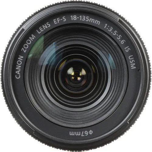 Canon EF-S 18-135mm f/3.5-5.6 IS USM Lens (White Box) with Case, Tripod, 67mm Filter Kit, 16GB 8GB Memory Card, Flash, Beach Camera Cloth and More