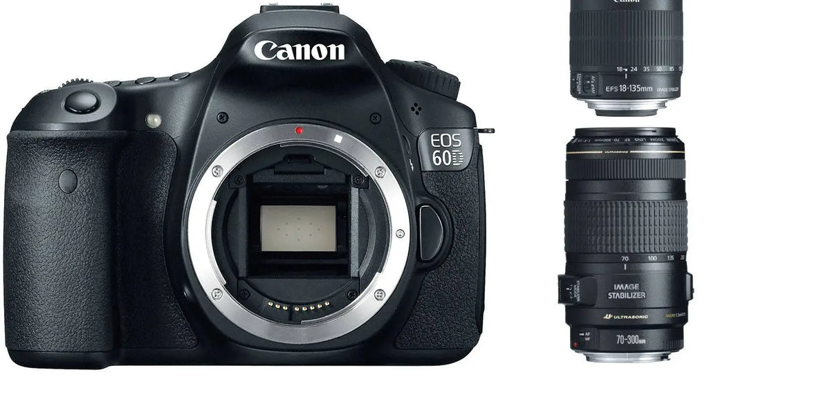 Canon EOS 60D DSLR Camera with 18-135mm and 70-300mm Lenses Kit