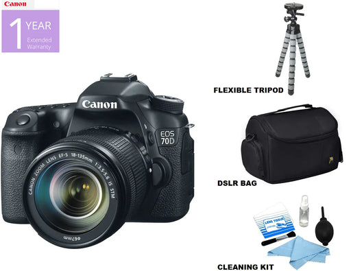 Canon EOS 70D/80D DSLR Camera with 18-135mm f/3.5-5.6 STM Lens