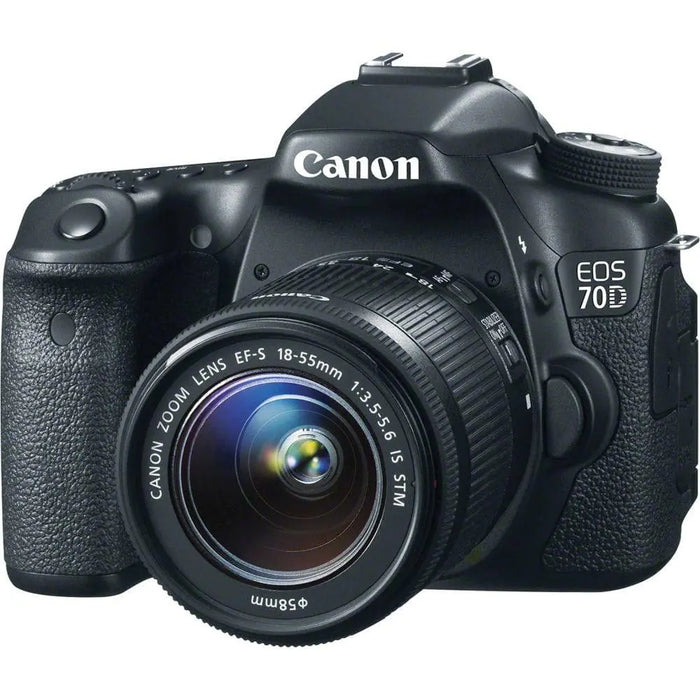 Canon EOS 70D/80D DSLR Camera with 18-55mm & Battery Grip, 16GB Memory Card Bundle