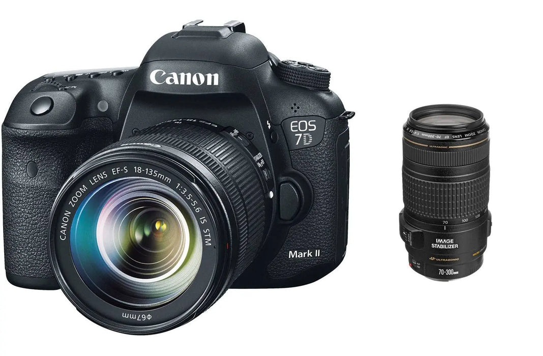 Canon EOS 7D Mark II DSLR Camera with 18-135mm and 70-300mm Lenses Kit