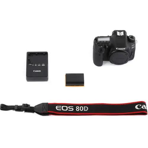 Canon EOS 80D Digital SLR Camera Kit with 18-55mm STM Lens w/ 64GB MC &amp; Additional Accessories